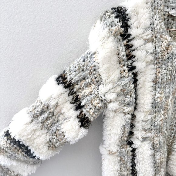 Vintage Le Sweater Chunky Knit Zipper Front Cardigan Size Medium - Picture 3 of 7